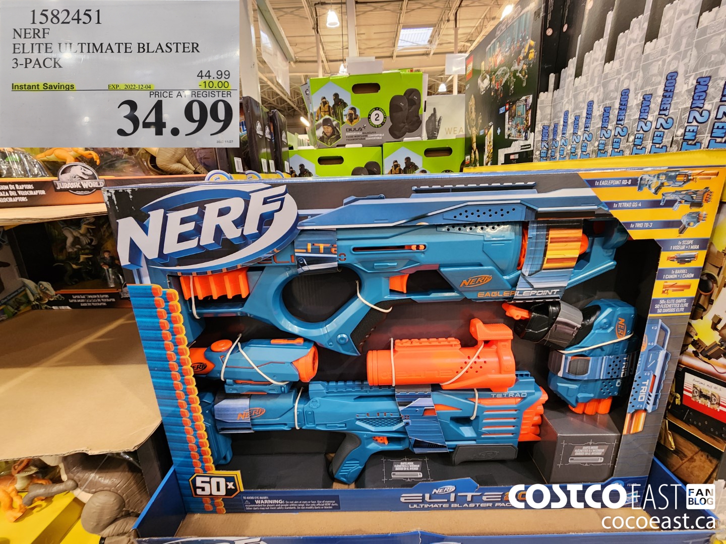 1582451 NERF ELITE ULTIMATE BLASTER 3-PACK ($10.00 INSTANT SAVINGS EXPIRES ON 2022-12-04) $34.99