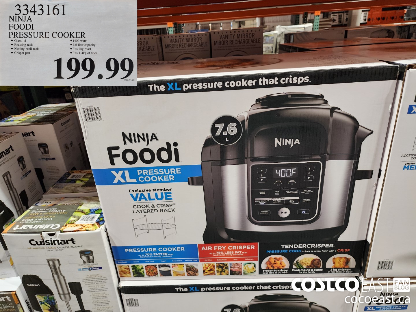 3343161 NINJA FOODI PRESSURE COOKER $199.99