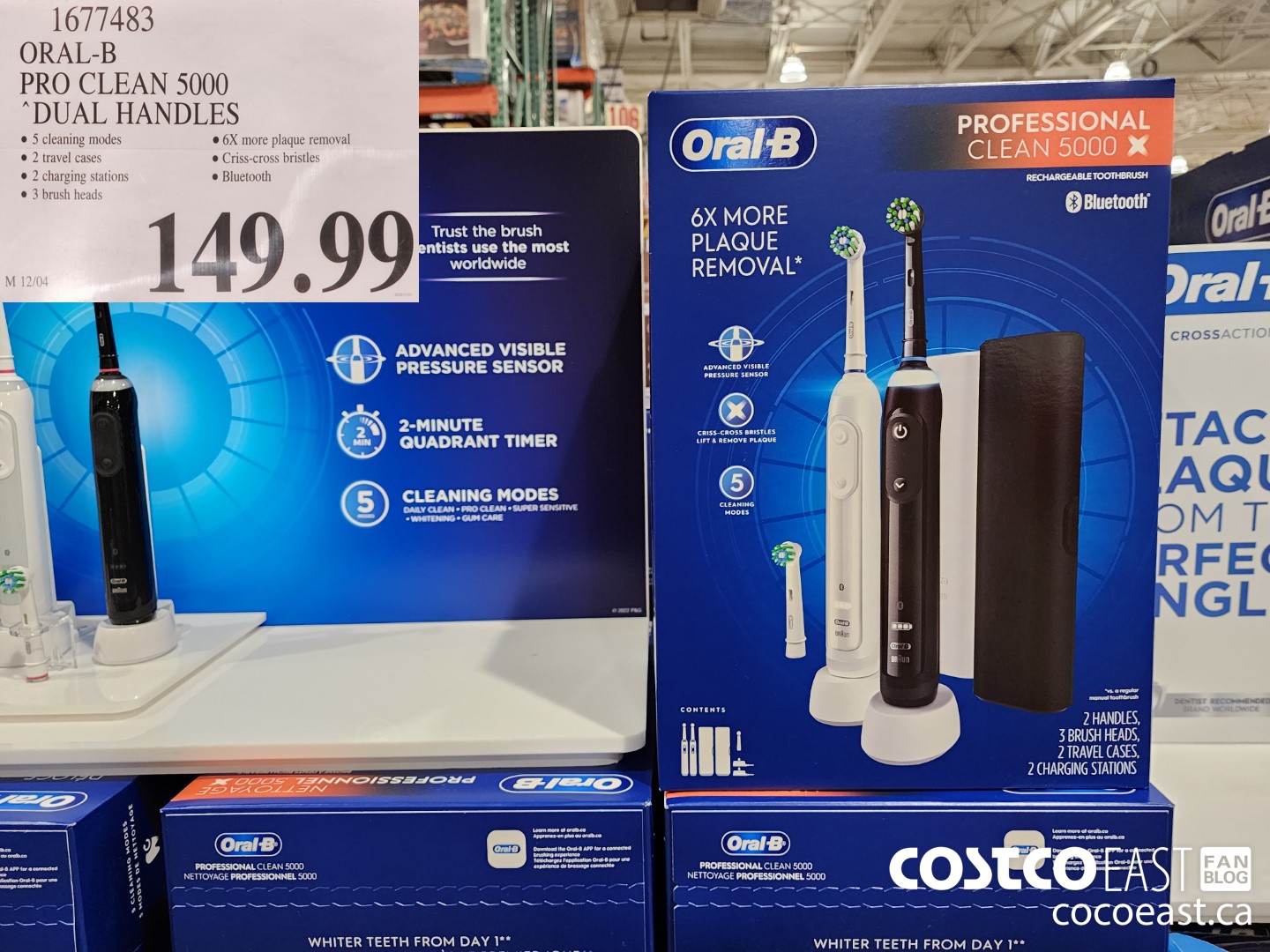 1677483 ORAL-B PRO CLEAN 5000 DUAL HANDLES $149.99