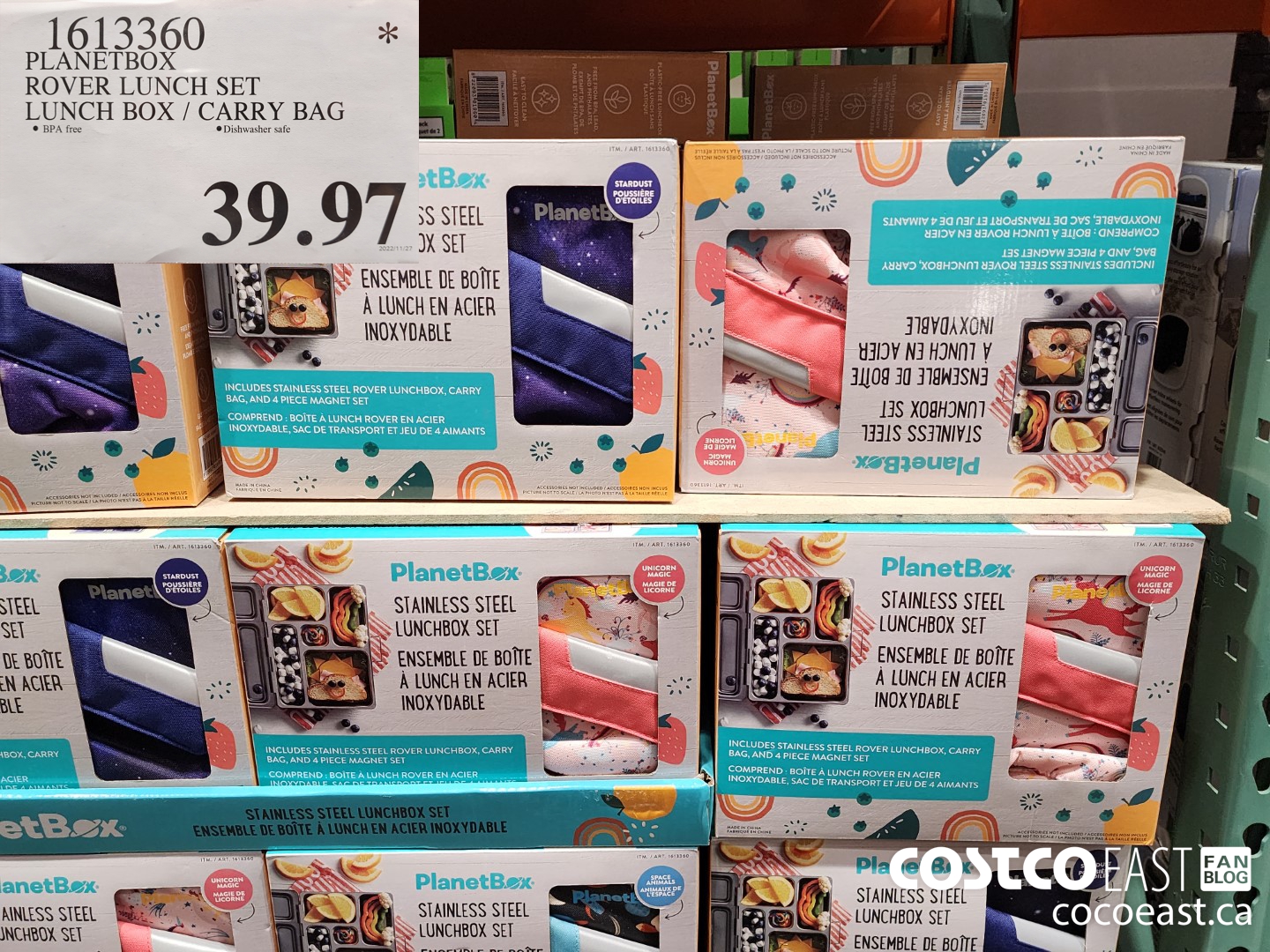 1613360 PLANETBOX ROVER LUNCH SET LUNCH BOX / CARRY BAG $39.97