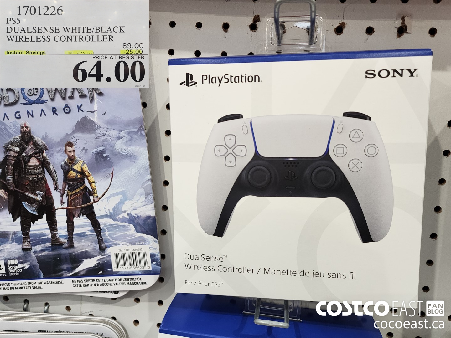 1701226 PS5 DUALSENSE WHITE WIRELESS CONTROLLER ($25.00 INSTANT SAVINGS EXPIRES ON 2022-11-30) $64.99