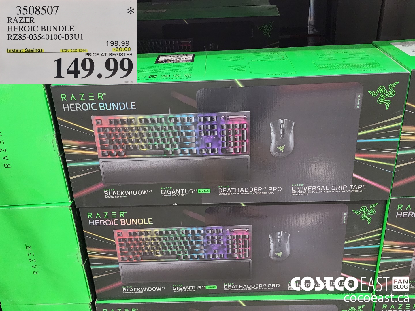 3508507 RAZER - HEROIC BUNDLE RZ85-03540100-B3U1 ($50.00 INSTANT SAVINGS EXPIRES ON 2022-12-04) $149.99