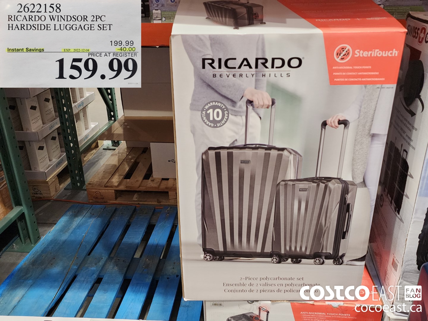 2622158 RICARDO WINDSOR 2PC HARDSIDE LUGGAGE SET ($40.00 INSTANT SAVINGS EXPIRES ON 2022-12-04) $159.99
