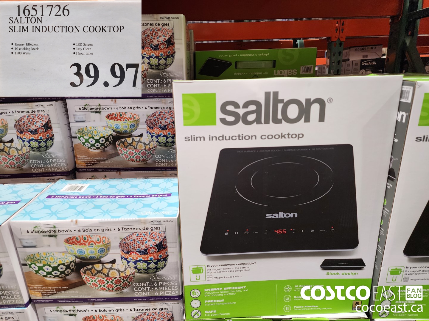 1651726 SALTON SLIM INDUCTION COOKTOP $39.97