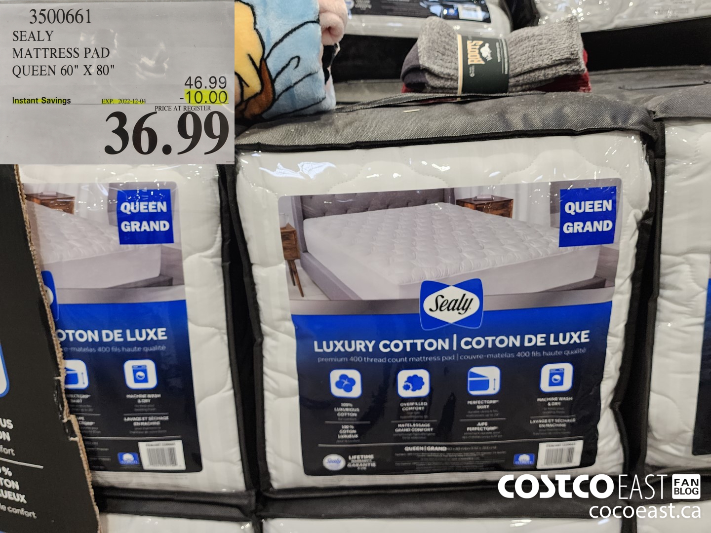 3500661 SEALY MATTRESS PAD QUEEN 60