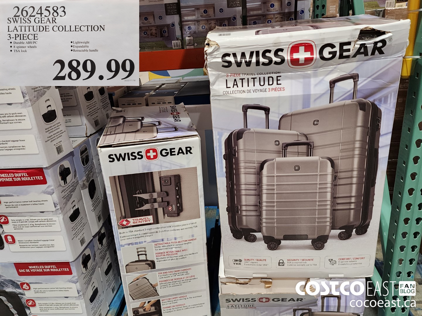 2624583 SWISS GEAR LATITUDE COLLECTION 3-PIECE $289.99