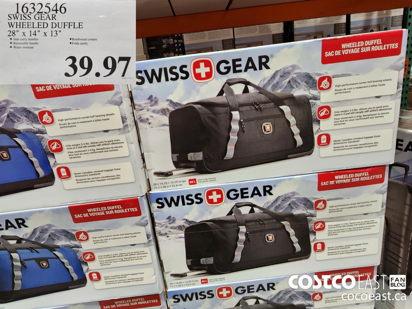 1632546 SWISS GEAR WHEELED DUFFLE 28