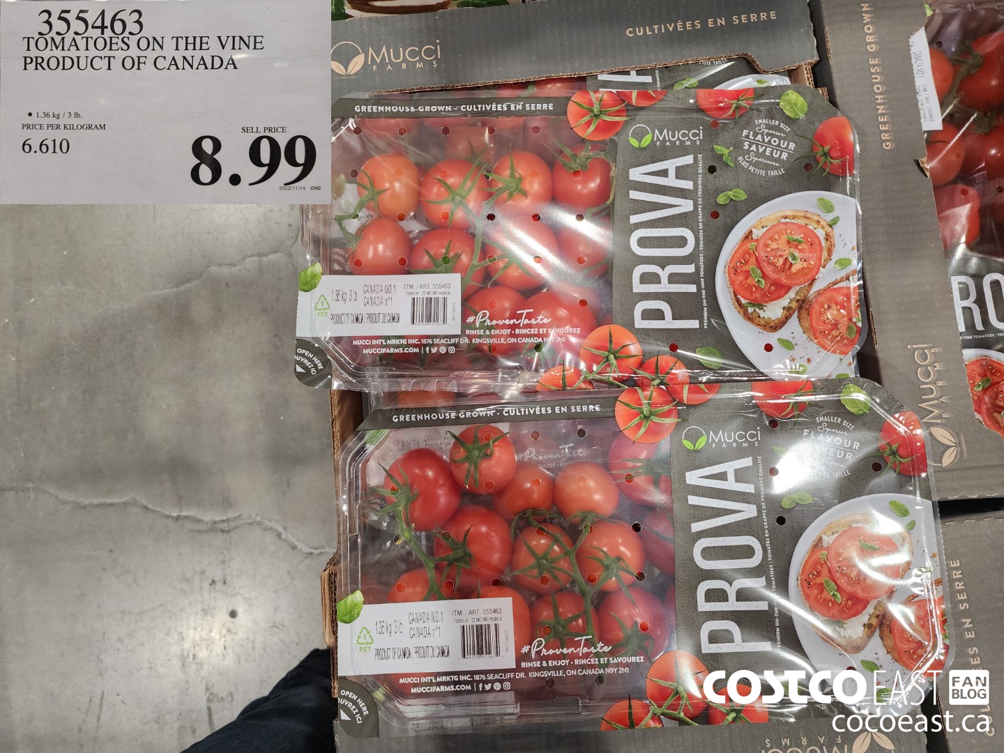 355463 TOMATOES ON THE VINE PRODUCTS OF CANADA $8.99