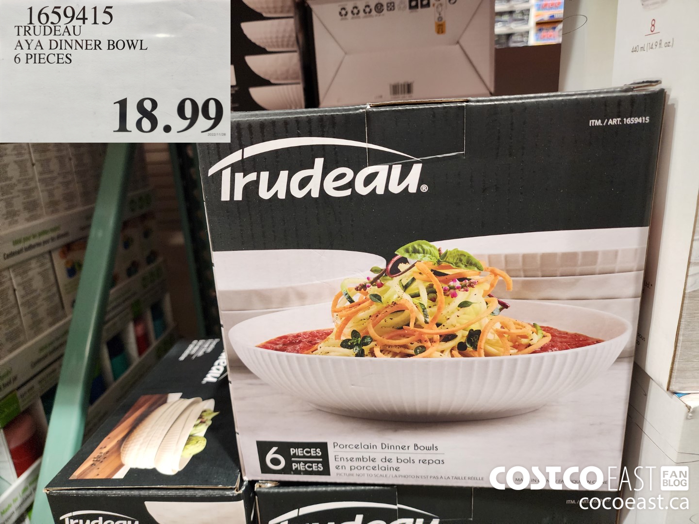 1659415 TRUDEAU AYA DINNER BOWL 6 PIECES $18.99