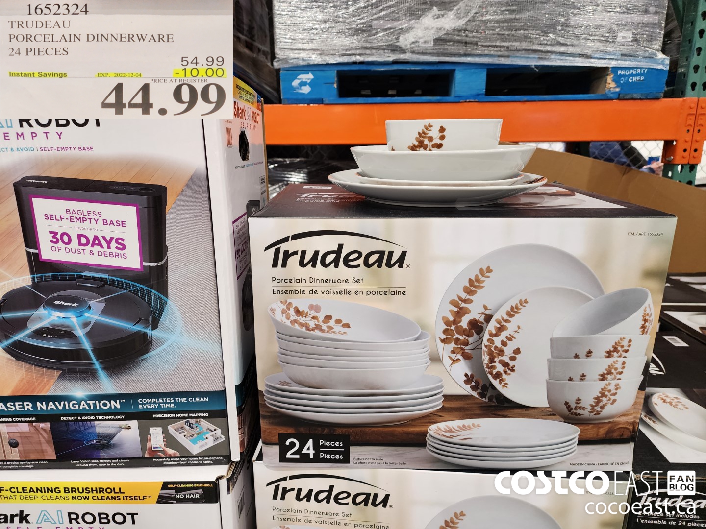 1652324 TRUDEAU PORCELAIN DINNERWARE 24 PIECES ($10.00 INSTANT SAVINGS EXPIRES ON 2022-12-04) $44.99