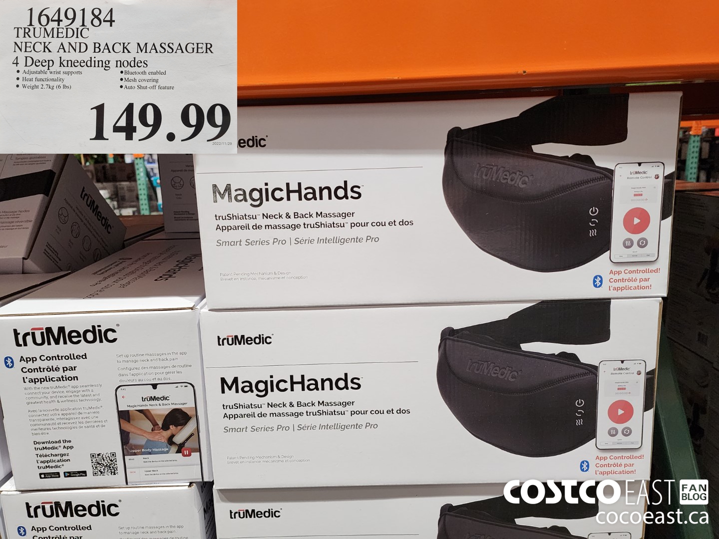 1649184 TRUMEDIC NECK AND BACK MASSAGER 4 DEEP KNEEDING NODES $149.99