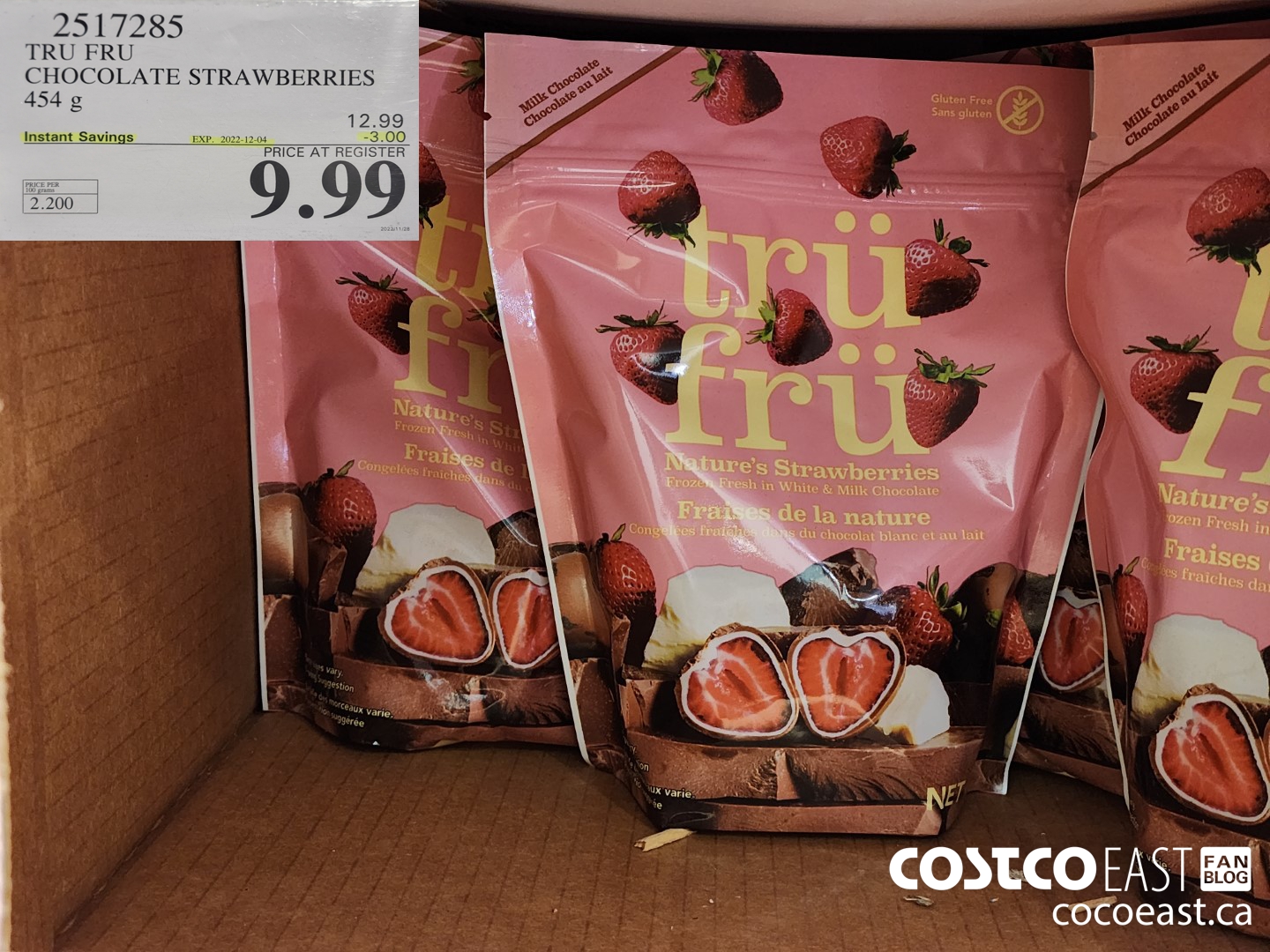 2517285 TRU FRU CHOCOLATE STRAWBERRIES 454 G 202212-04 ($3.00 INSTANT SAVINGS) $9.99