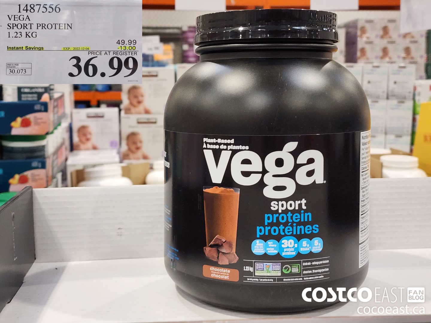 1487556 VEGA SPORT PROTEIN 1.23 KG ($13.00 INSTANT SAVINGS EXPIRES ON 2022-12-04) $36.99