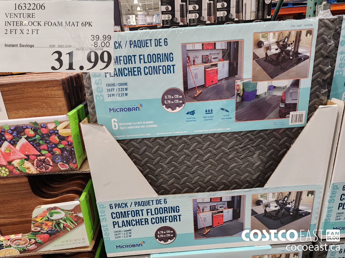 1632206 VENTURE INTERLOCK FOAM MAT 6PK 2 FT. X 2 FT. ($8.00 INSTANT SAVINGS EXPIRES ON 2022-12-04) $31.99