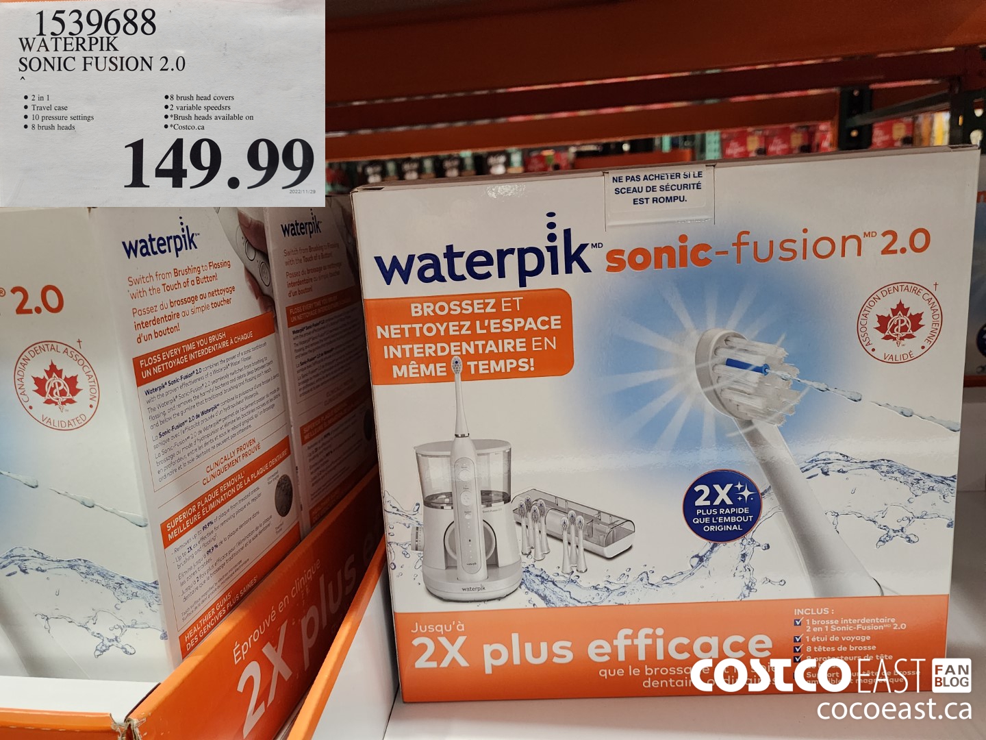 1539688 WATERPIK SONIC FUSION 2.0 $149.99