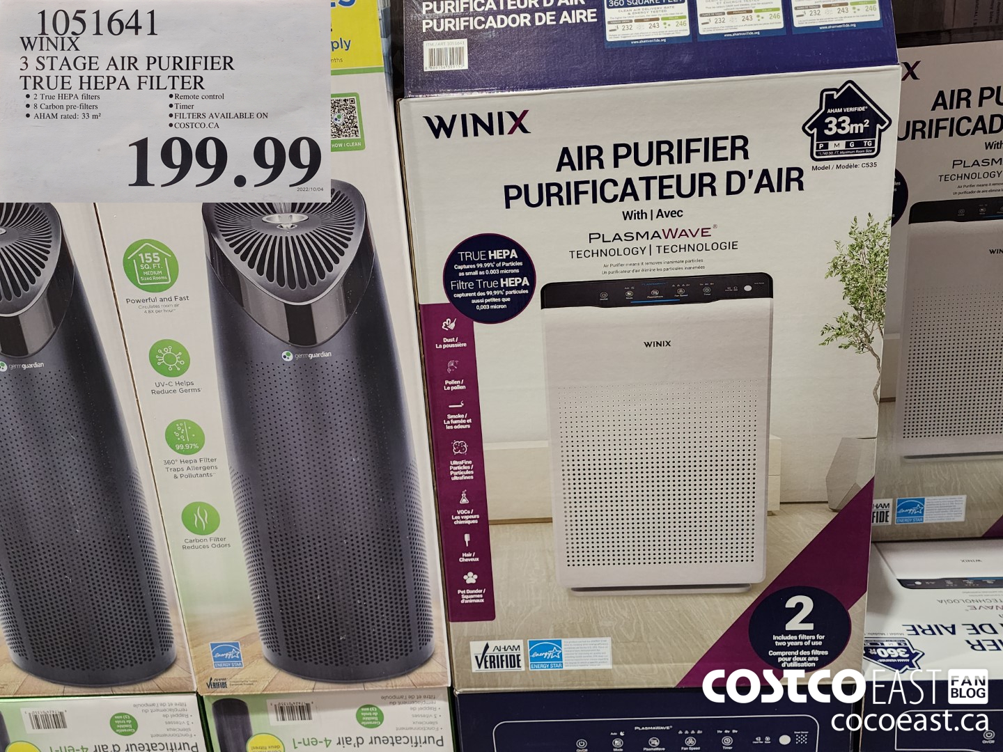 1051641 WINIX 3 STAGE AIR PURIFIER TRUE HEPA FILTER $199.99