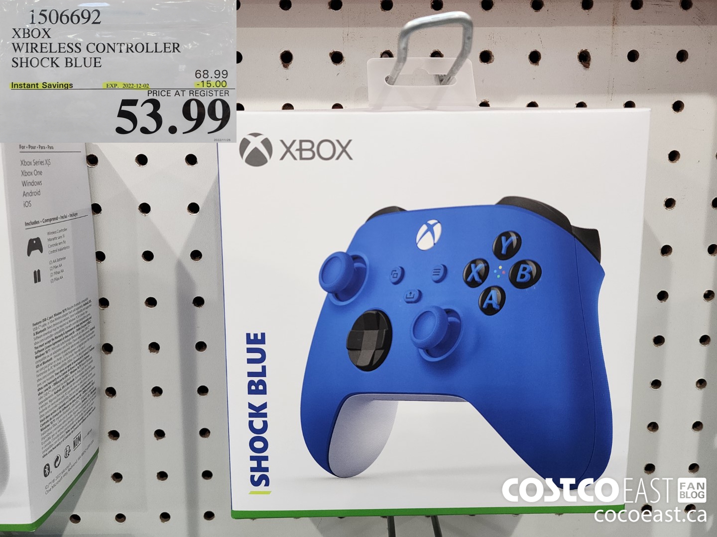 1506692 XBOX WIRELESS CONTROLLER SHOCK BLUE ($15.00 INSTANT SAVINGS EXPIRES ON 2022-12-02) $53.99
