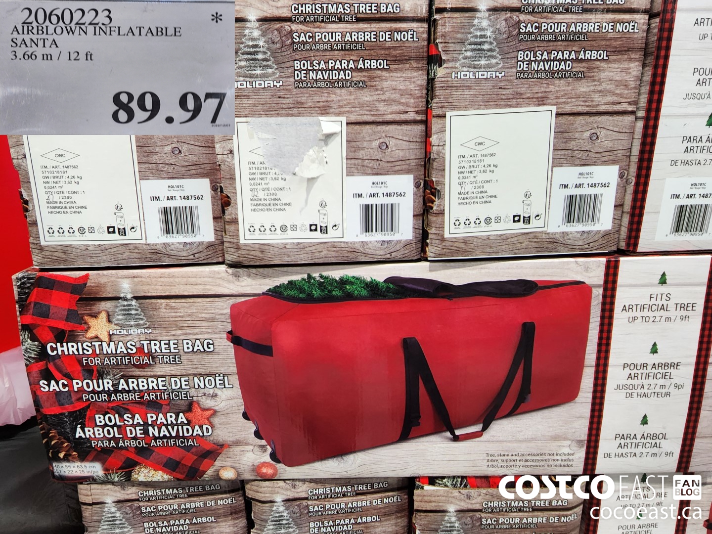 2060223 AIRBLOWN INFLATABLE SANTA 3.66 M/ 12 FT $89.97