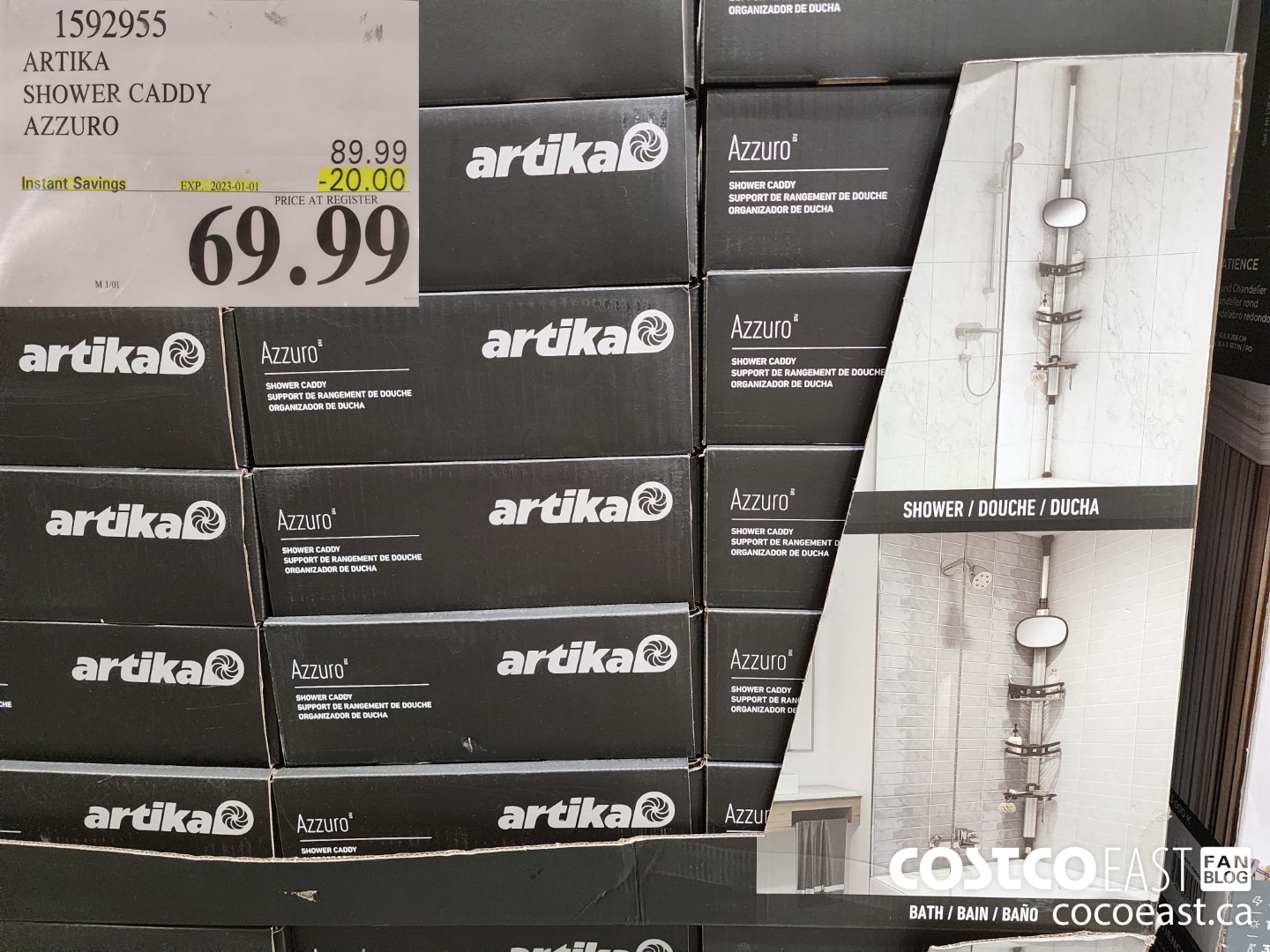 1592955 ARTIKA SHOWER CADDY AZZURO ($20.00 INSTANT SAVINGS EXPIRES ON 2023-01-01) $69.99