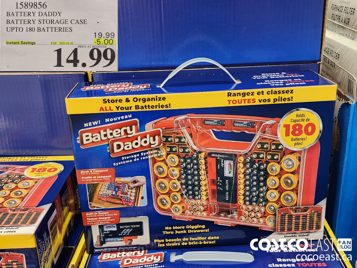 1589856 BATTERY DADDY BATTERY STORAGE CASE UP TO 180 BATTERIES ($5.00 INSTANT SAVINGS EXPIRES ON 2023-01-01) $14.99