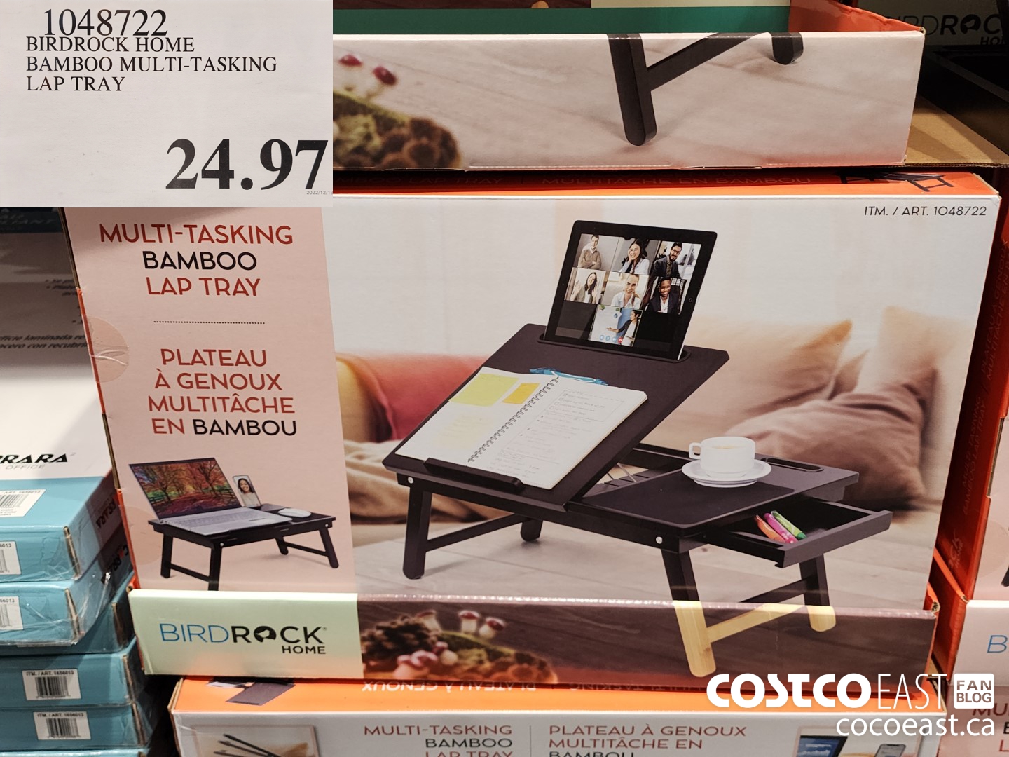 1048722 BIRDROCK HOME BAMBOO MULTI-TASKING LAP TRAY $24.97