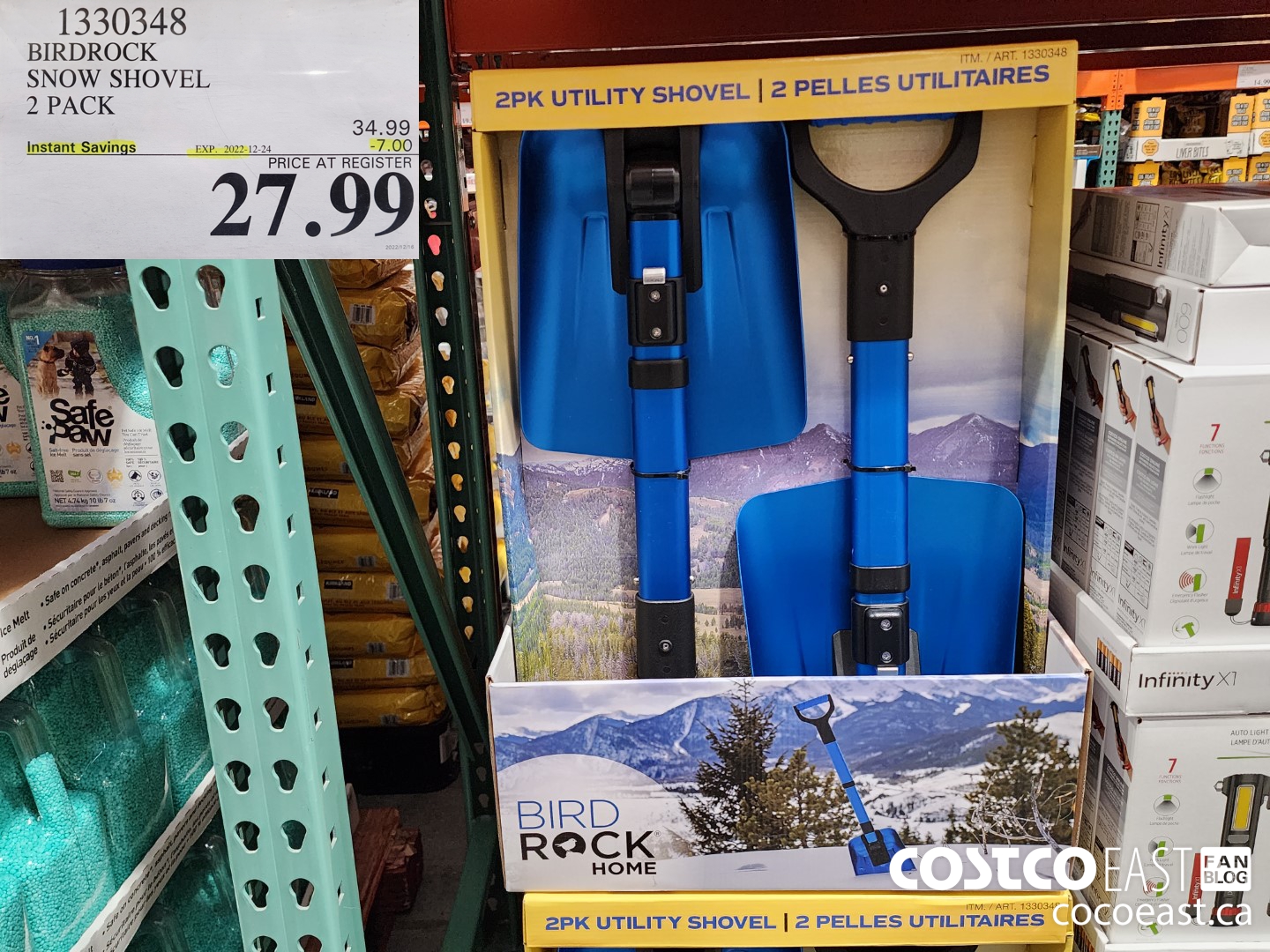 1330348 BIRDROCK SNOW SHOVEL 2 PACK ($7.00 INSTANT SAVINGS EXPIRES ON 2022-12-24) $27.99