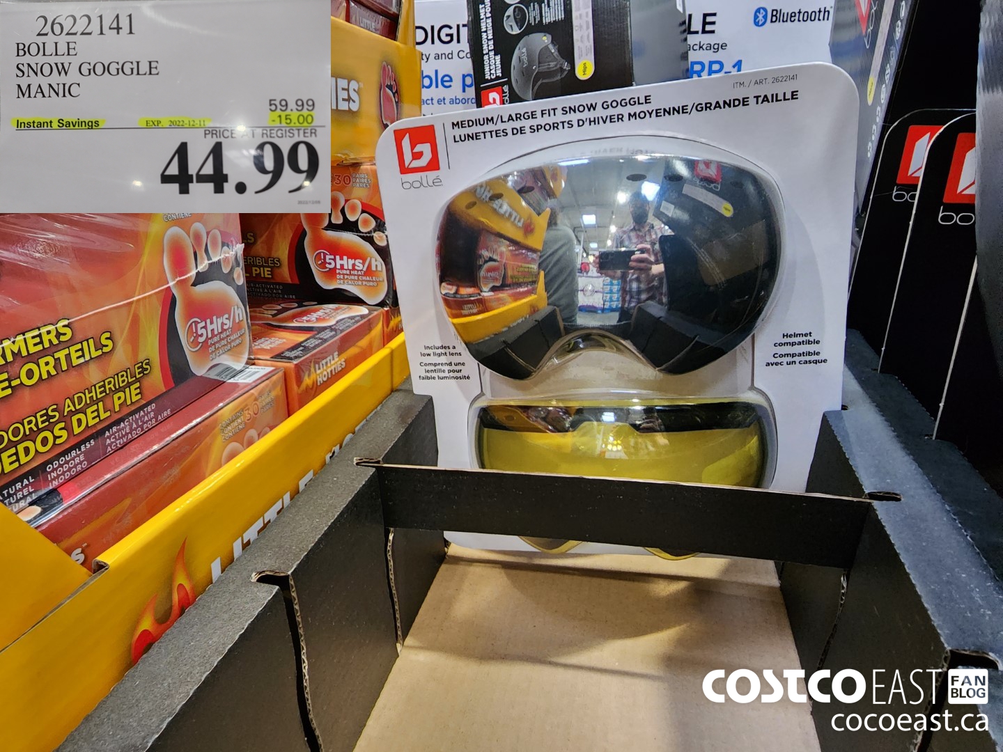 2622141 BOLLE SNOW GOGGLE MANIC ($15.00 INSTANT SAVINGS EXPIRES ON 2022-12-11) $44.99