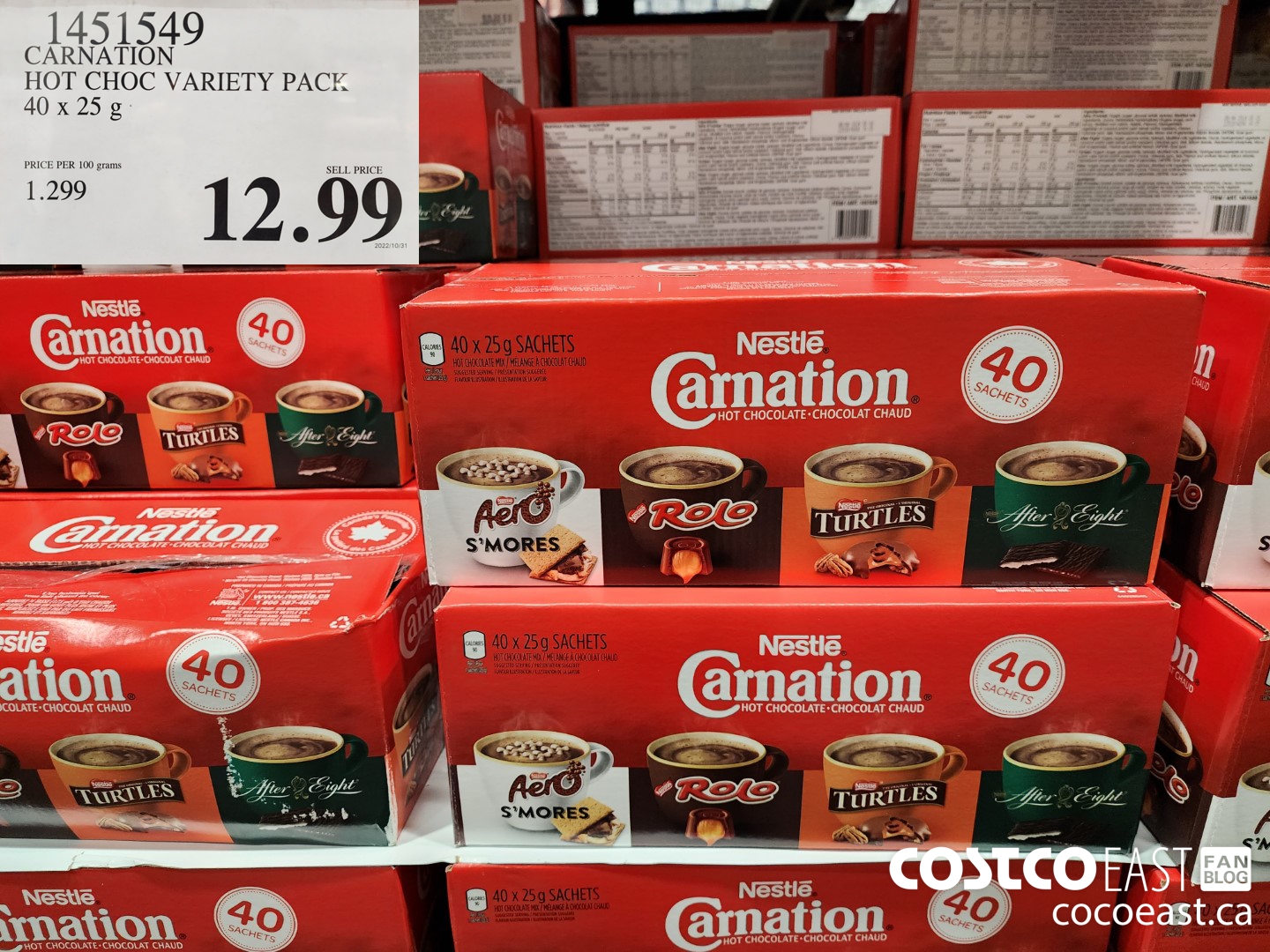 1451549 CARNATION HOT CHOC VARIETY PACK 40 x 25 g $12.99