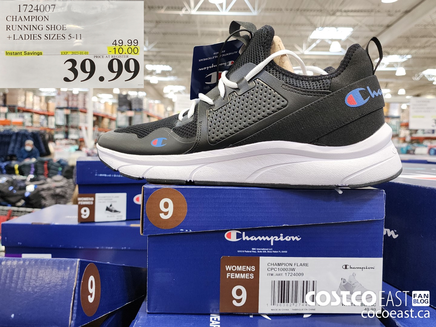 1724007 CHAMPION RUNNING SHOE +LADIES SIZES 5-11 ($10.00 INSTANT SAVINGS EXPIRES ON 2023-01-01) $39.99