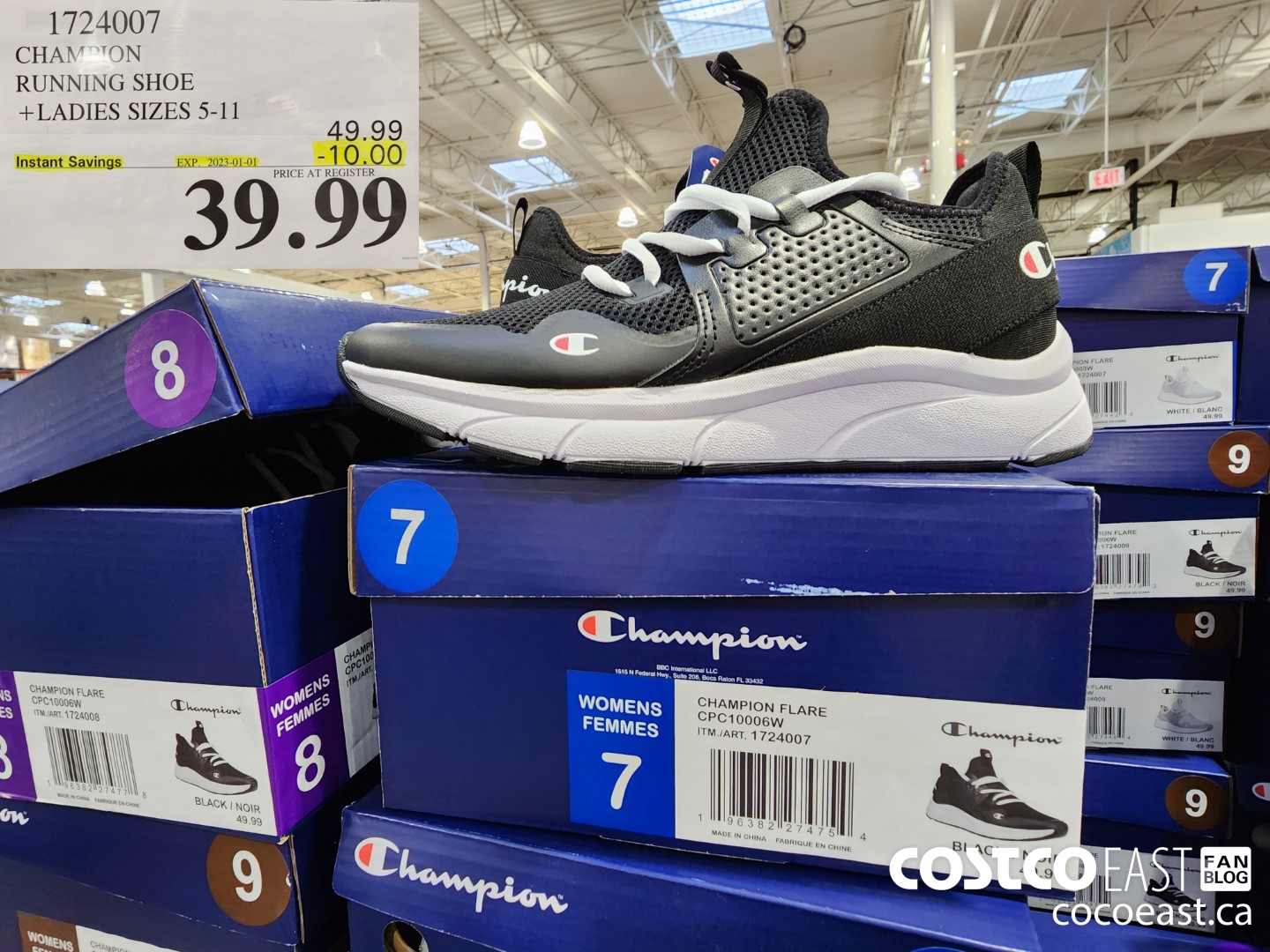 1724007 CHAMPION RUNNING SHOE +LADIES SIZES 5-11 ($10.00 INSTANT SAVINGS EXPIRES ON 2023-01-01) $39.99