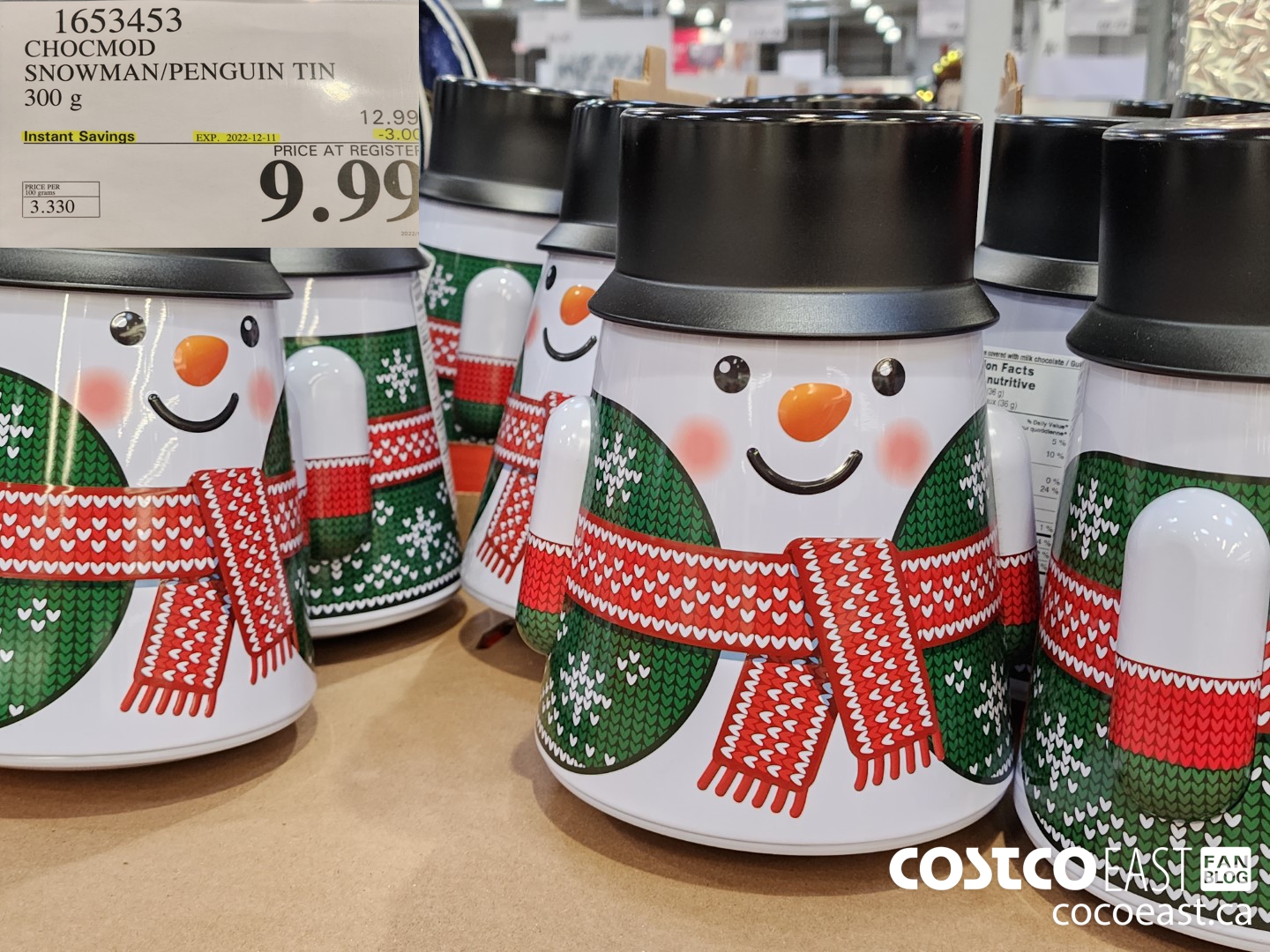 1653453 CHOCMOD SNOWMAN/PENGUIN TIN 300 g ($3.00 INSTANT SAVINGS EXPIRES ON 2022-12-11) $9.99