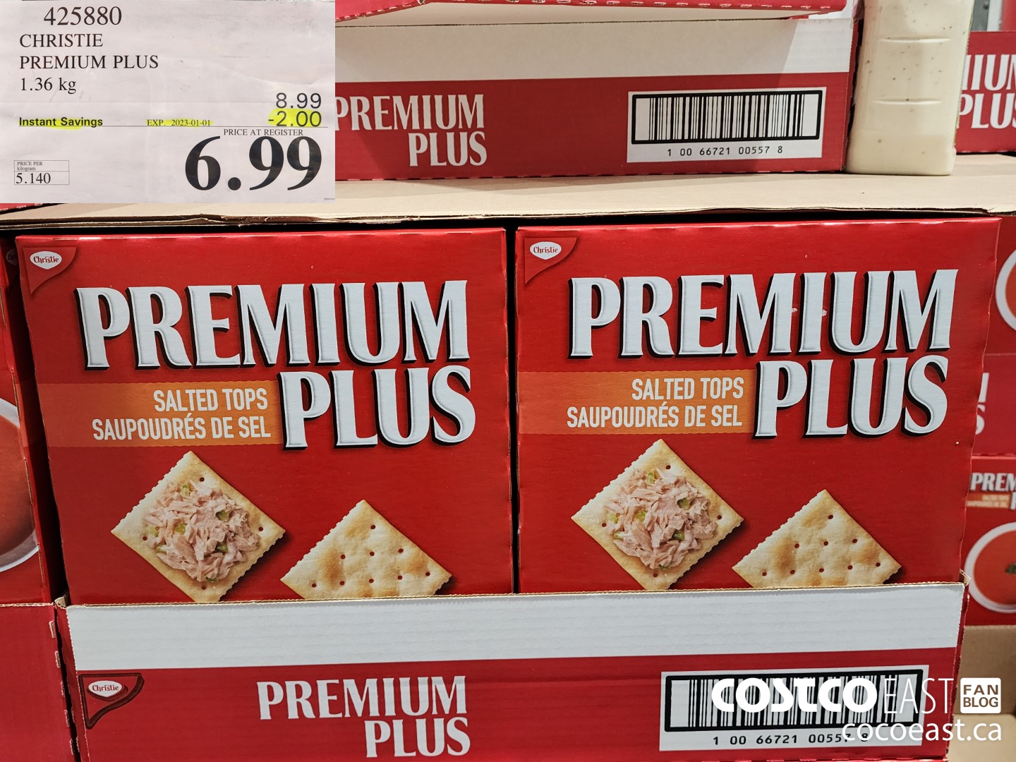 425880 CHRISTIE PREMIUM PLUS CRACKERS 1.36 kg ($2.00 INSTANT SAVINGS EXPIRES ON 2023-01-01) $6.99