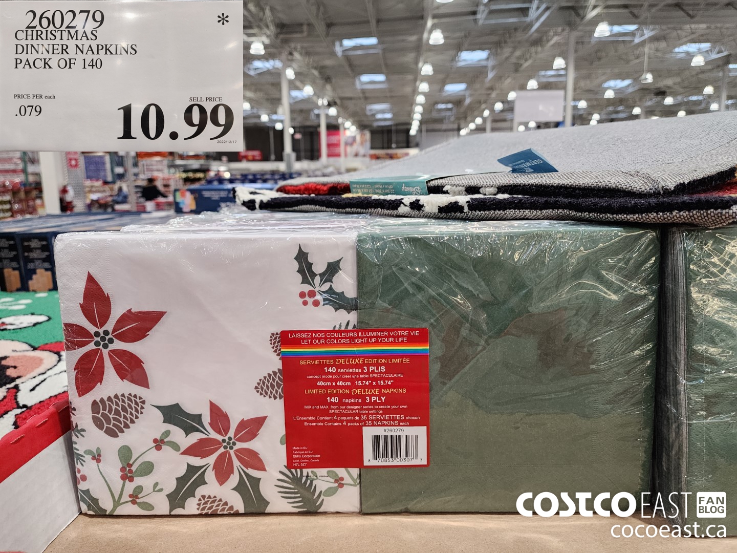 260279 CHRISTMAS DINNER NAPKINS PACK OF 140 $10.99