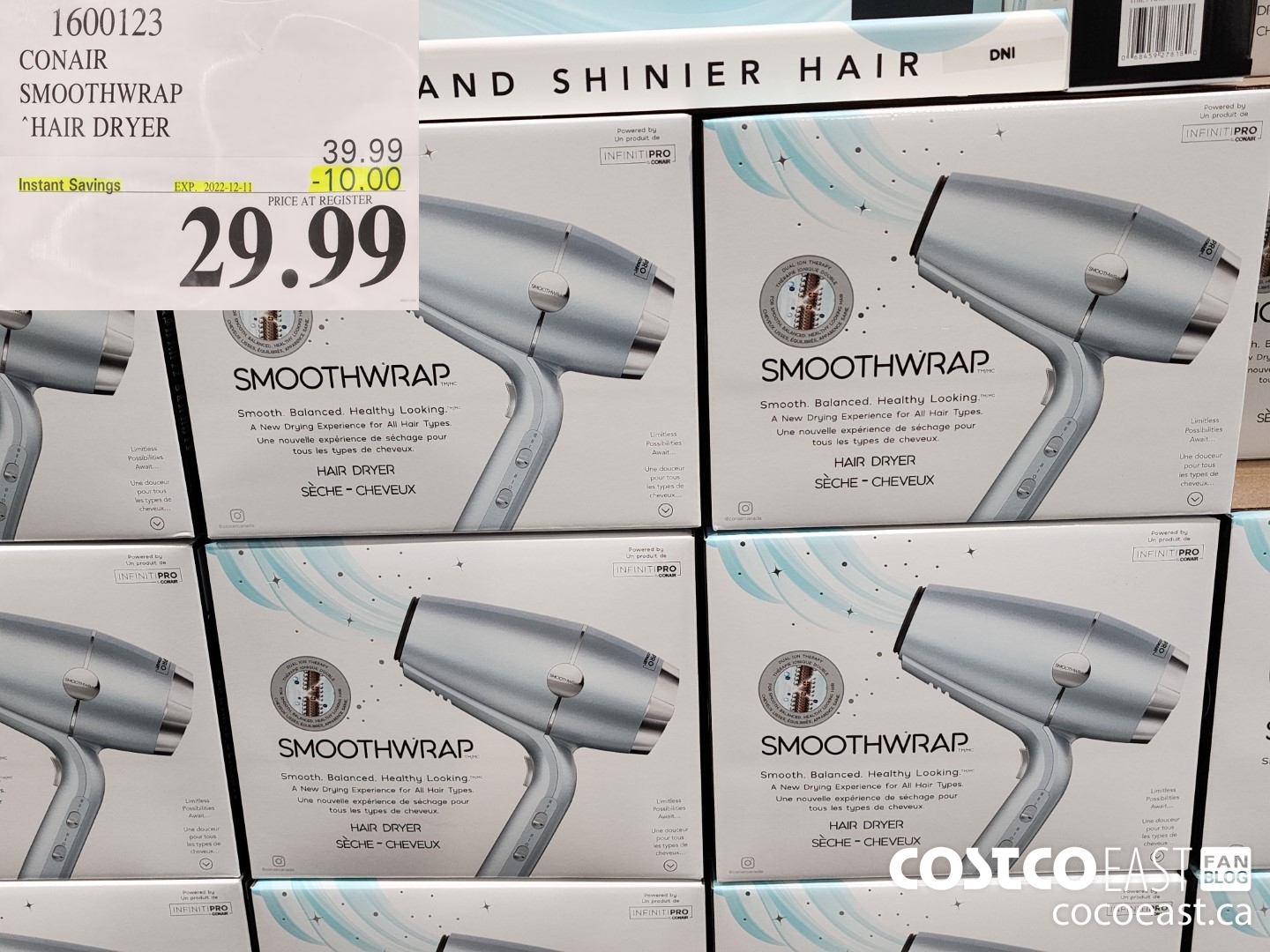 1600123 CONAIR SMOOTHWRAP HAIR DRYER ($10.00 INSTANT SAVINGS EXPIRES ON 2022-12-11) $29.99