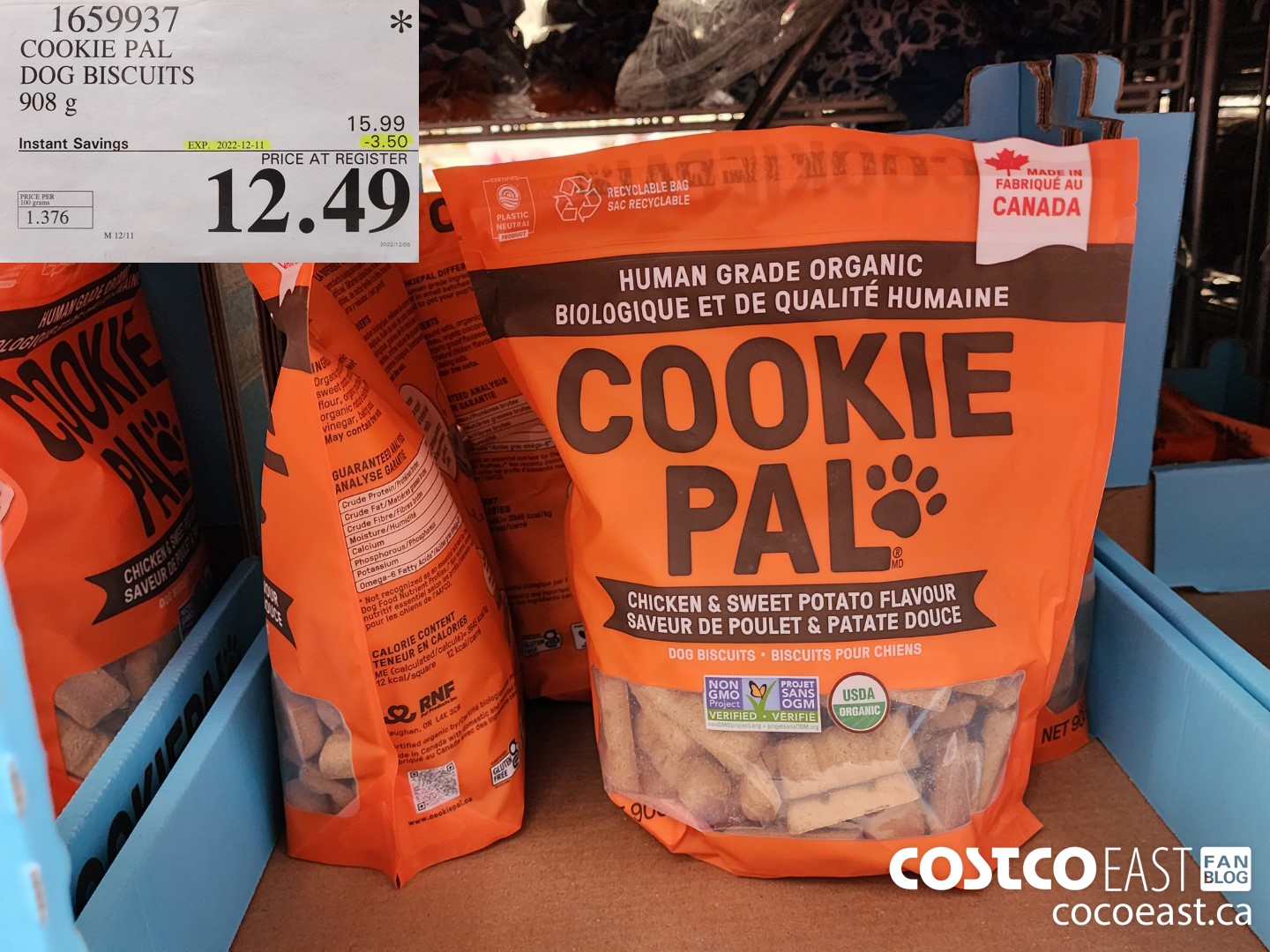 1659937 COOKIE PAL DOG BISCUITS 908 G ($3.50 INSTANT SAVINGS EXPIRES ON 2022-12-11) $12.49