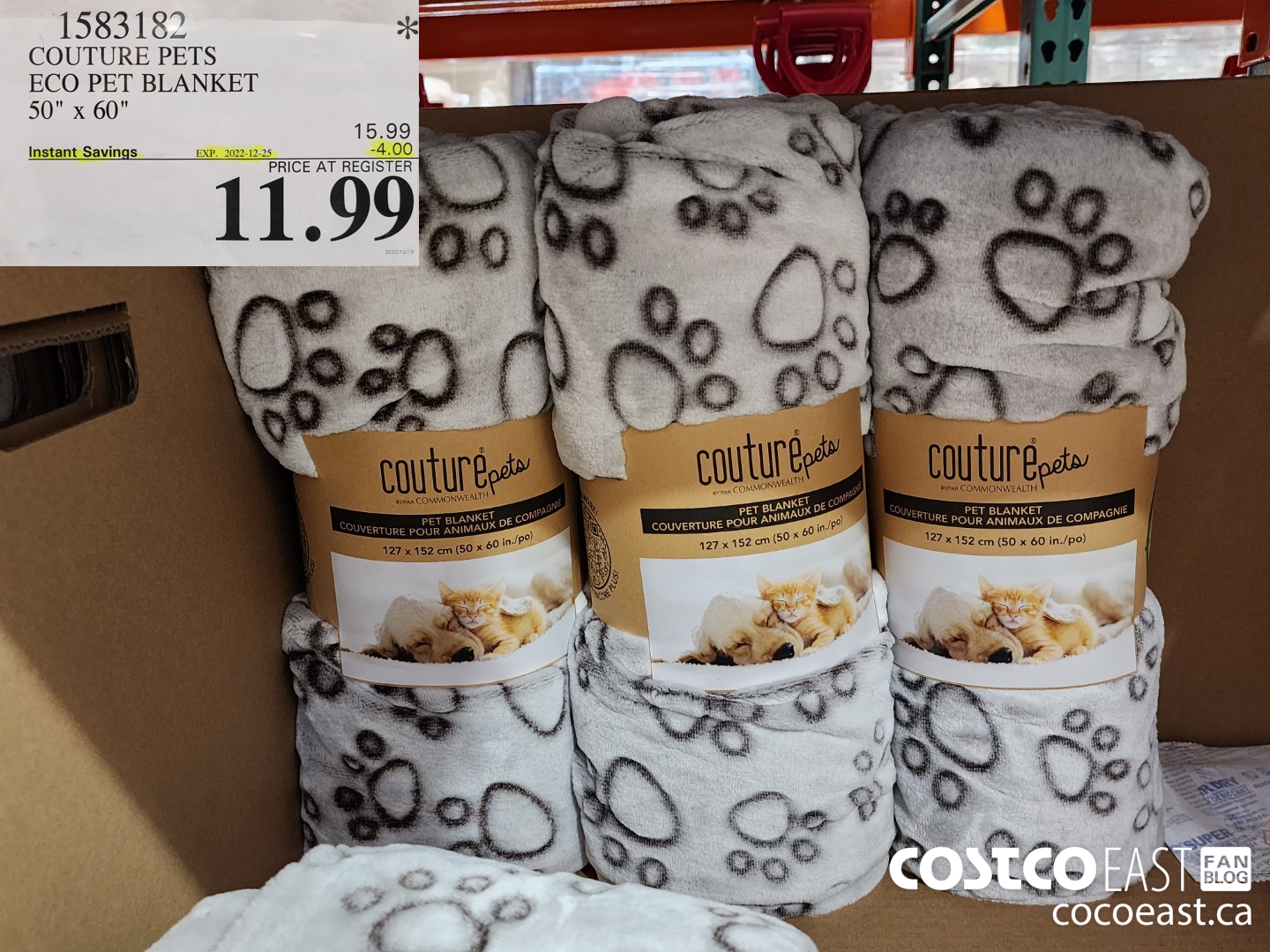 1583182 COUTURE PETS ECO PET BLANKET 50