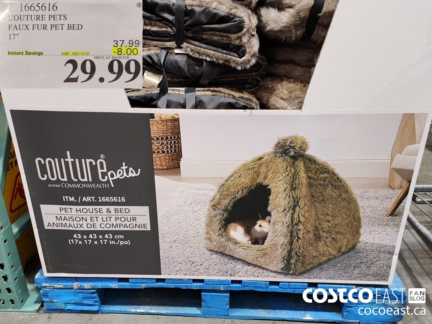 1665616 COUTURE PETS FAUX FUR PET BED 17