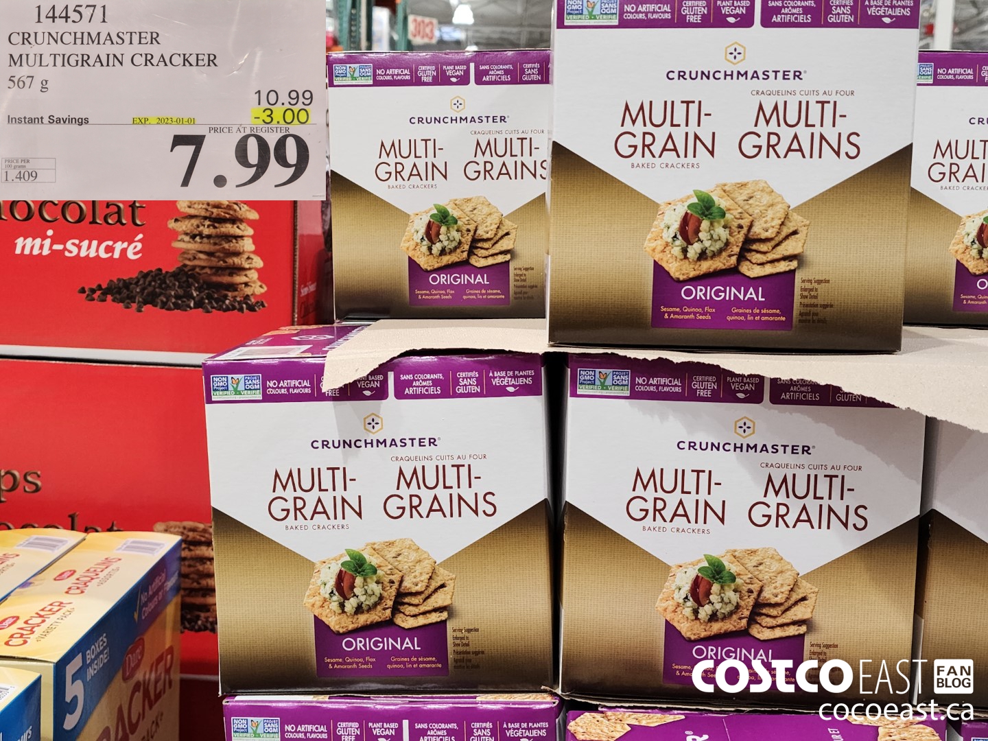 144571 CRUNCHMASTER MULTIGRAIN CRACKER 567 G ($3.00 INSTANT SAVINGS EXPIRES ON 2023-01-01) $7.99
