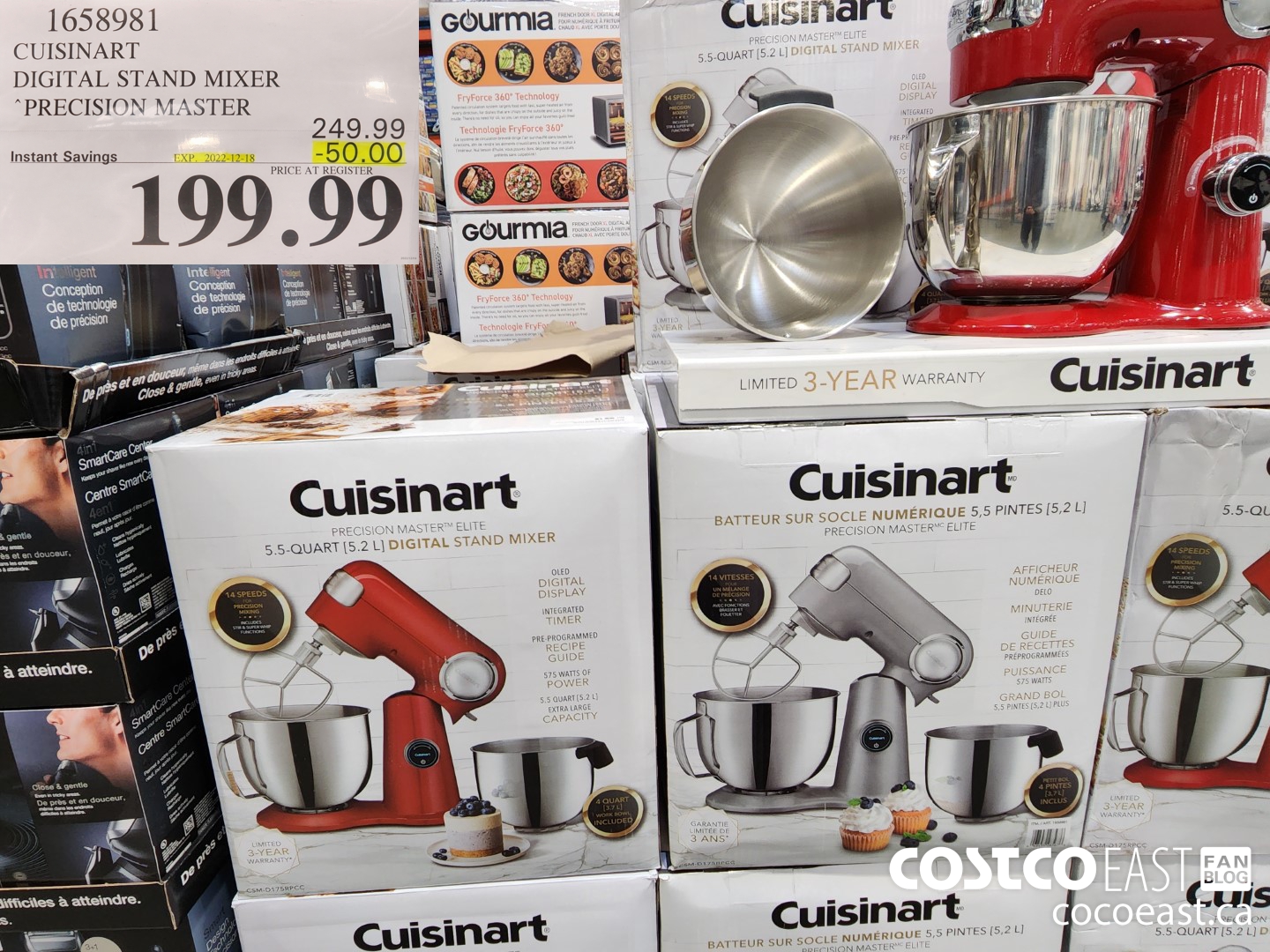1658981 CUISINART PRECISION MASTER ELITE DIGITAL STAND MIXER ($50.00 INSTANT SAVINGS EXPIRES ON 2022-12-18) $199.99