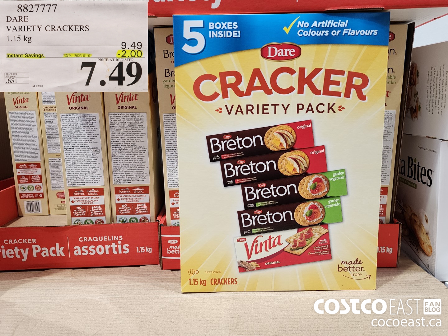 8827777 DARE VARIETY CRACKERS 1.15 kg ($2.00 INSTANT SAVINGS EXPIRES ON 2023-01-01) $7.49
