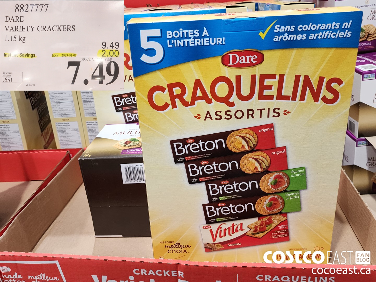 8827777 DARE VARIETY CRACKERS 1.15 kg ($2.00 INSTANT SAVINGS EXPIRES ON 2023-01-01) $7.49