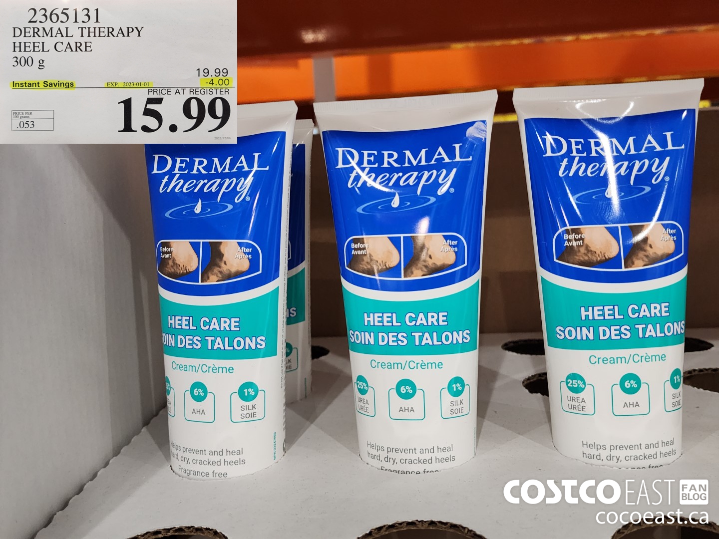 2365131 DERMAL THERAPY HEEL CARE 300 g ($4.00 INSTANT SAVINGS EXPIRES ON 2023-01-01) $15.99