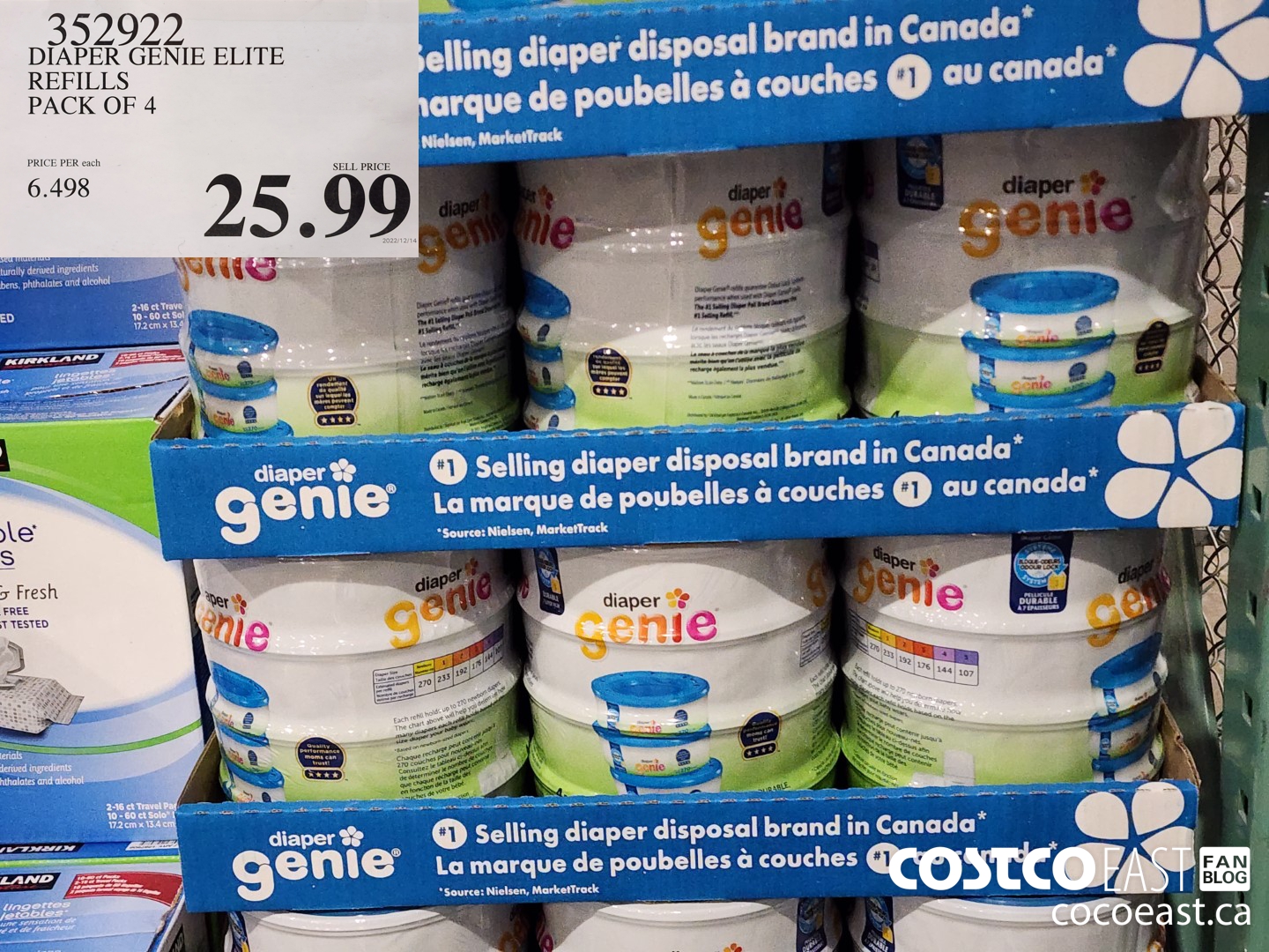 352922 DIAPER GENIE ELITE REFILLS PACK OF 4 $25.99