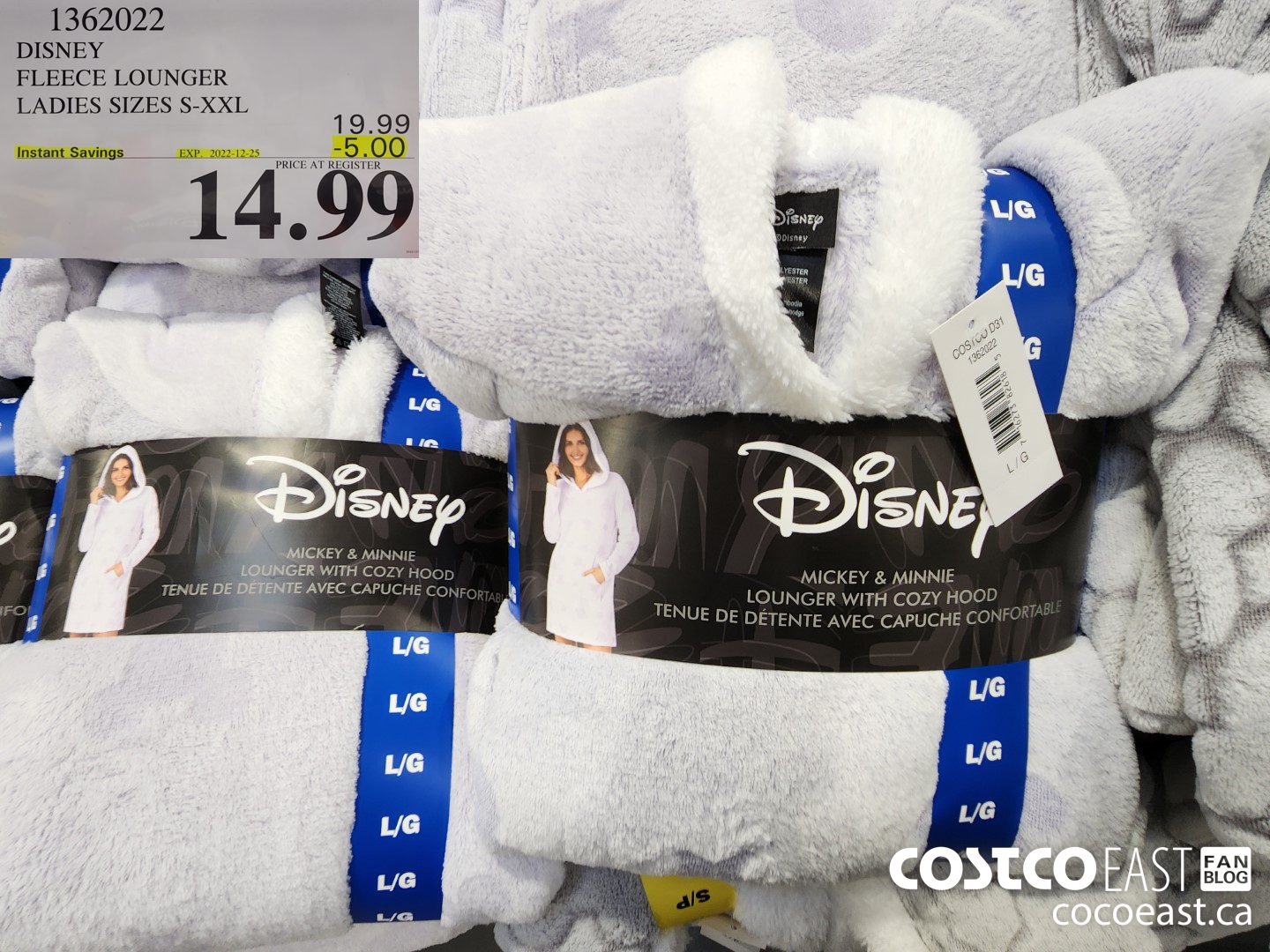 1362022 DISNEY FLEECE LOUNGER LADIES SIZES S-XXL ($5.00 INSTANT SAVINGS EXPIRES ON 2022-12-25) $14.99