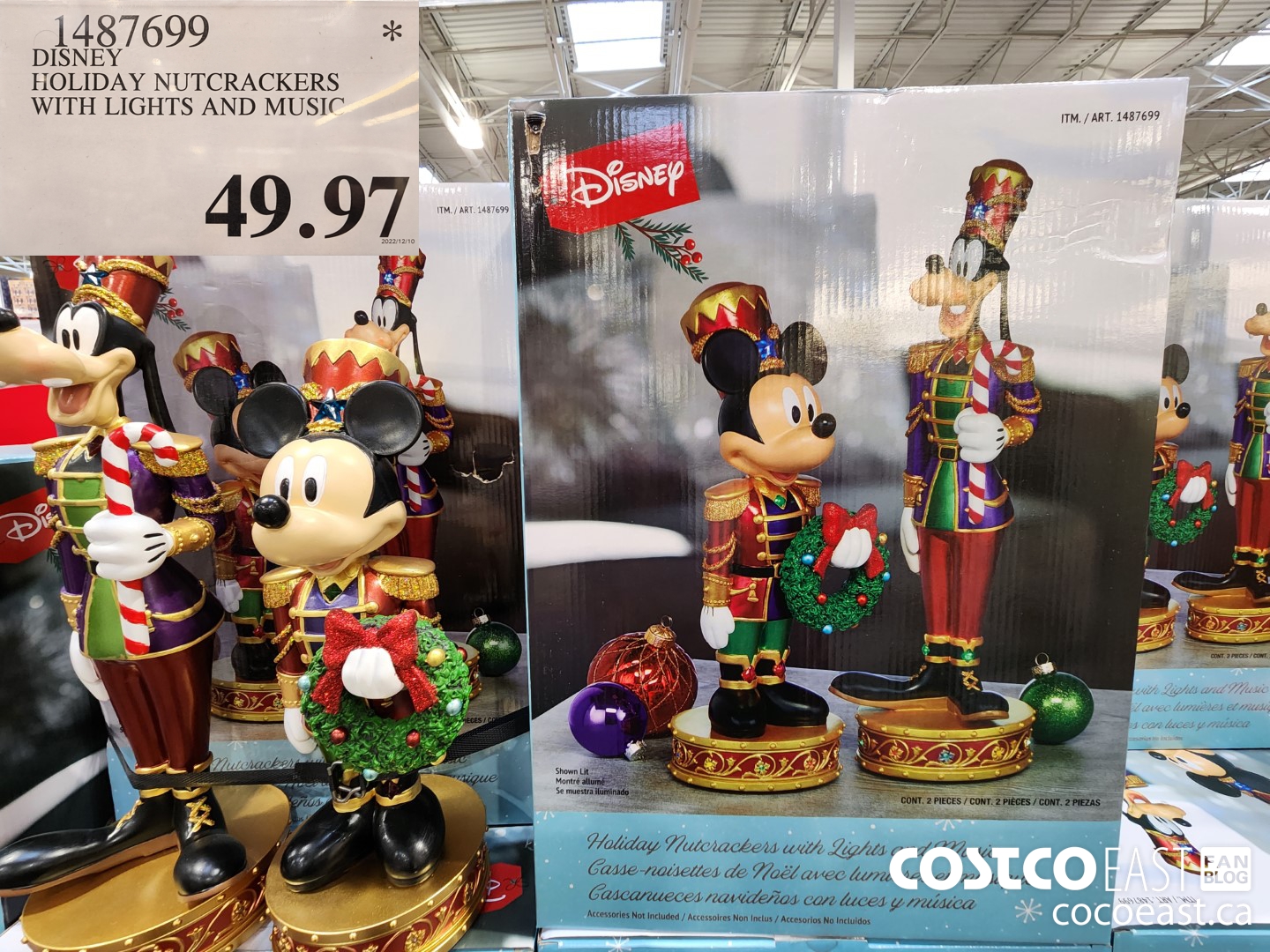 1487699 DISNEY HOLIDAY NUTCRACKERS WITH LIGHTS AND MUSIC $49.97