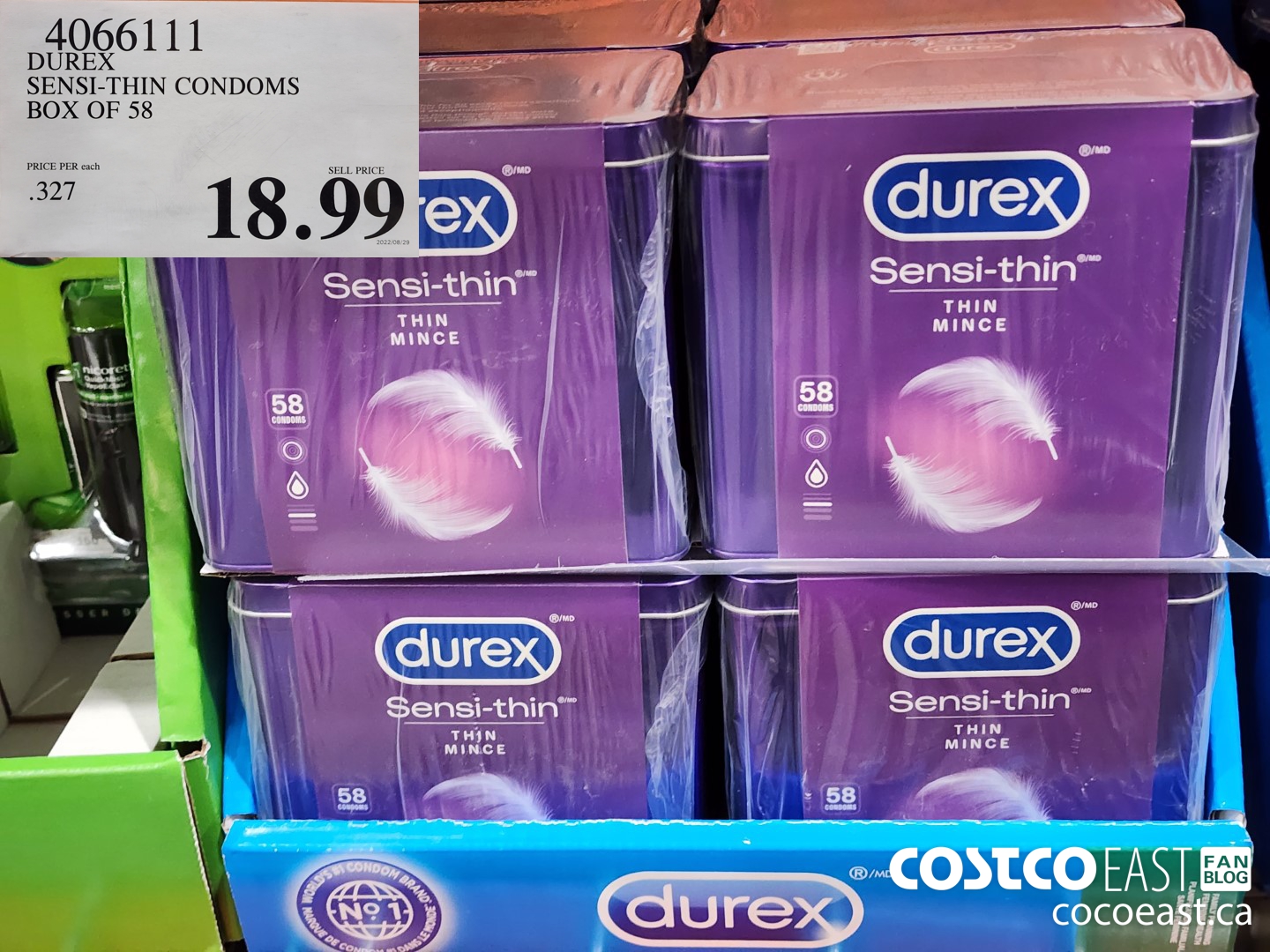 4066111 DUREX SENSI-THIN CONDOMS BOX OF 58 $18.99