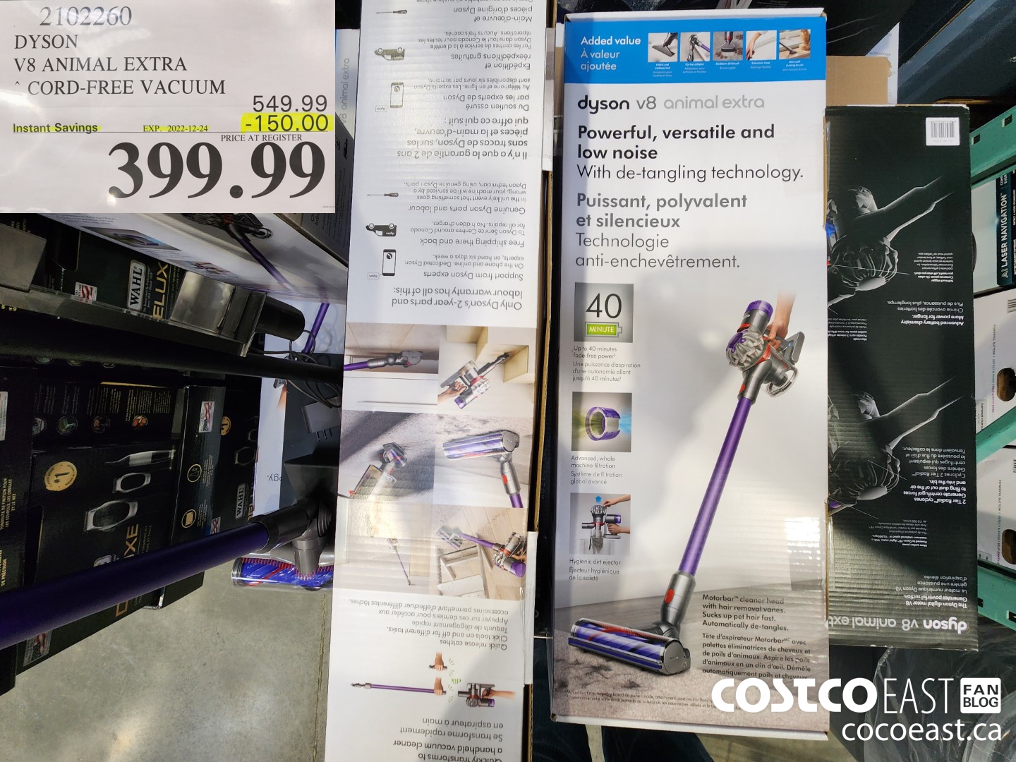 2102260 DYSON V8 ANIMAL EXTRA CORD-FREE VACUUM ($150.00 INSTANT SAVINGS EXPIRES ON 2022-12-24) $399.99