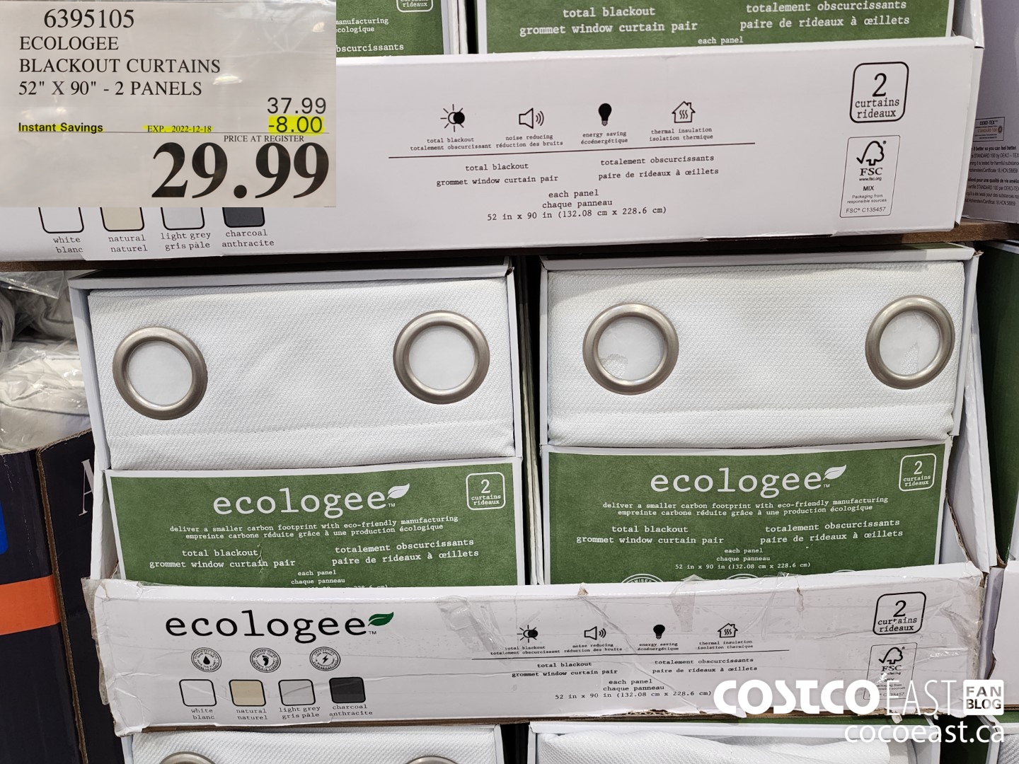 6395105 ECOLOGEE BLACKOUT CURTAINS 52