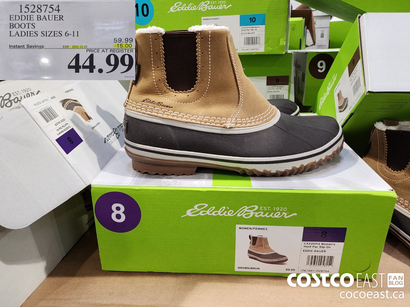1528754 EDDIE BAUER BOOTS LADIES SIZES 6-11 ($15.00 INSTANT SAVINGS EXPIRES ON 2022-12-25) $44.99