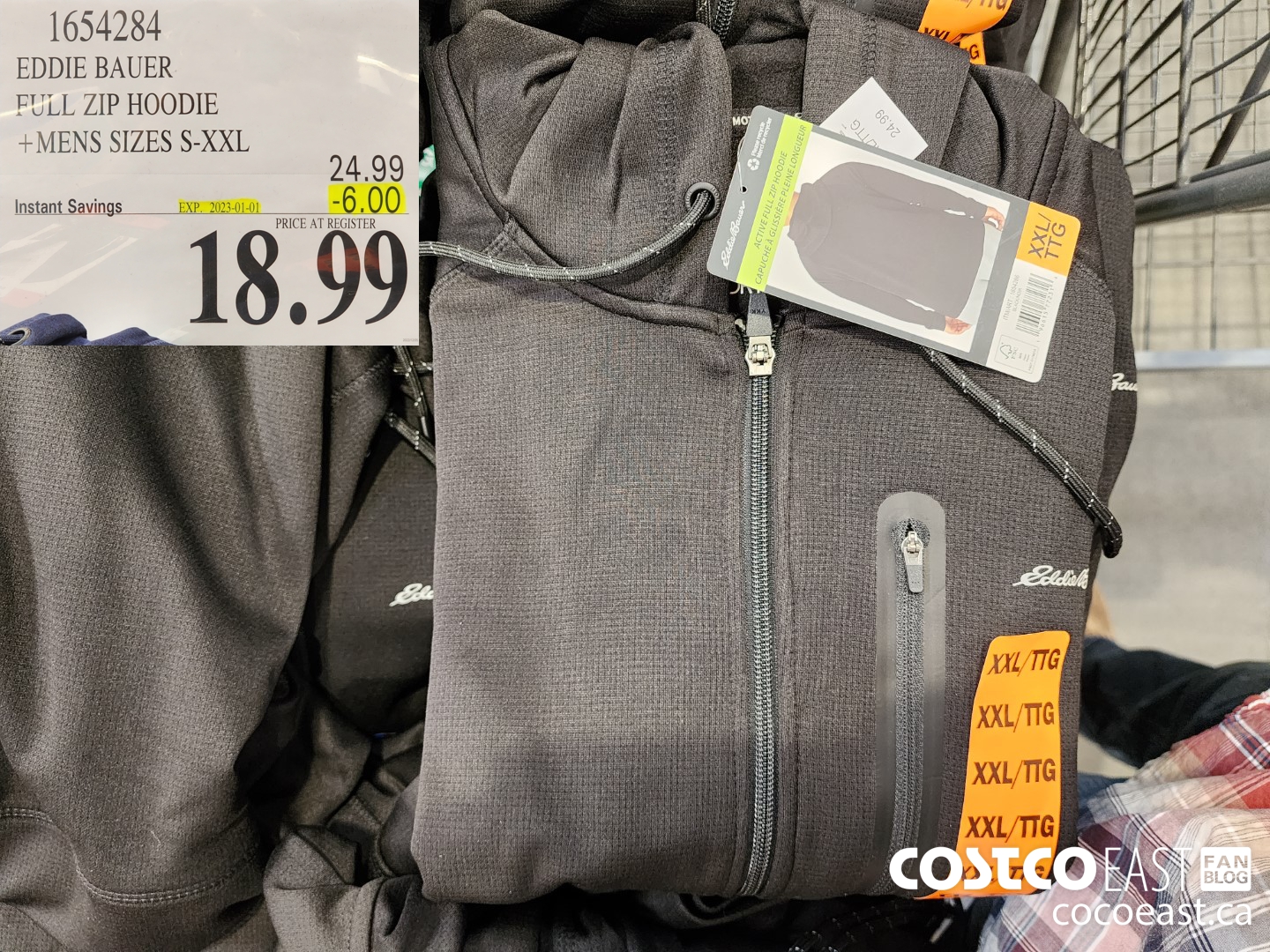 1654284 EDDIE BAUER FULL ZIP HOODIE +MENS SIZES S-XXL ($6.00 INSTANT SAVINGS EXPIRES ON 2023-01-01) $18.99